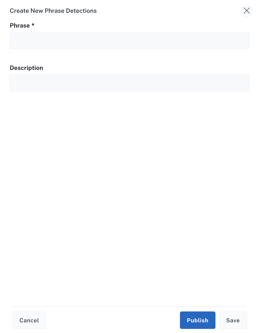Add or edit phrase detections