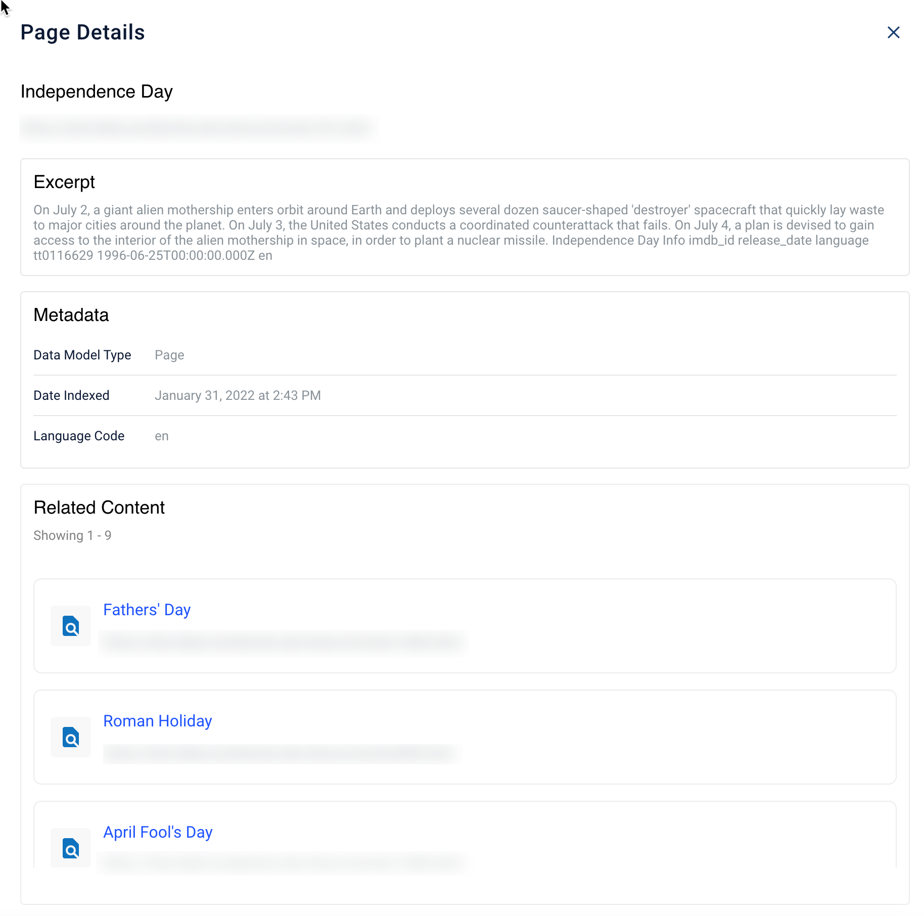 Experience Optimizer Page Details